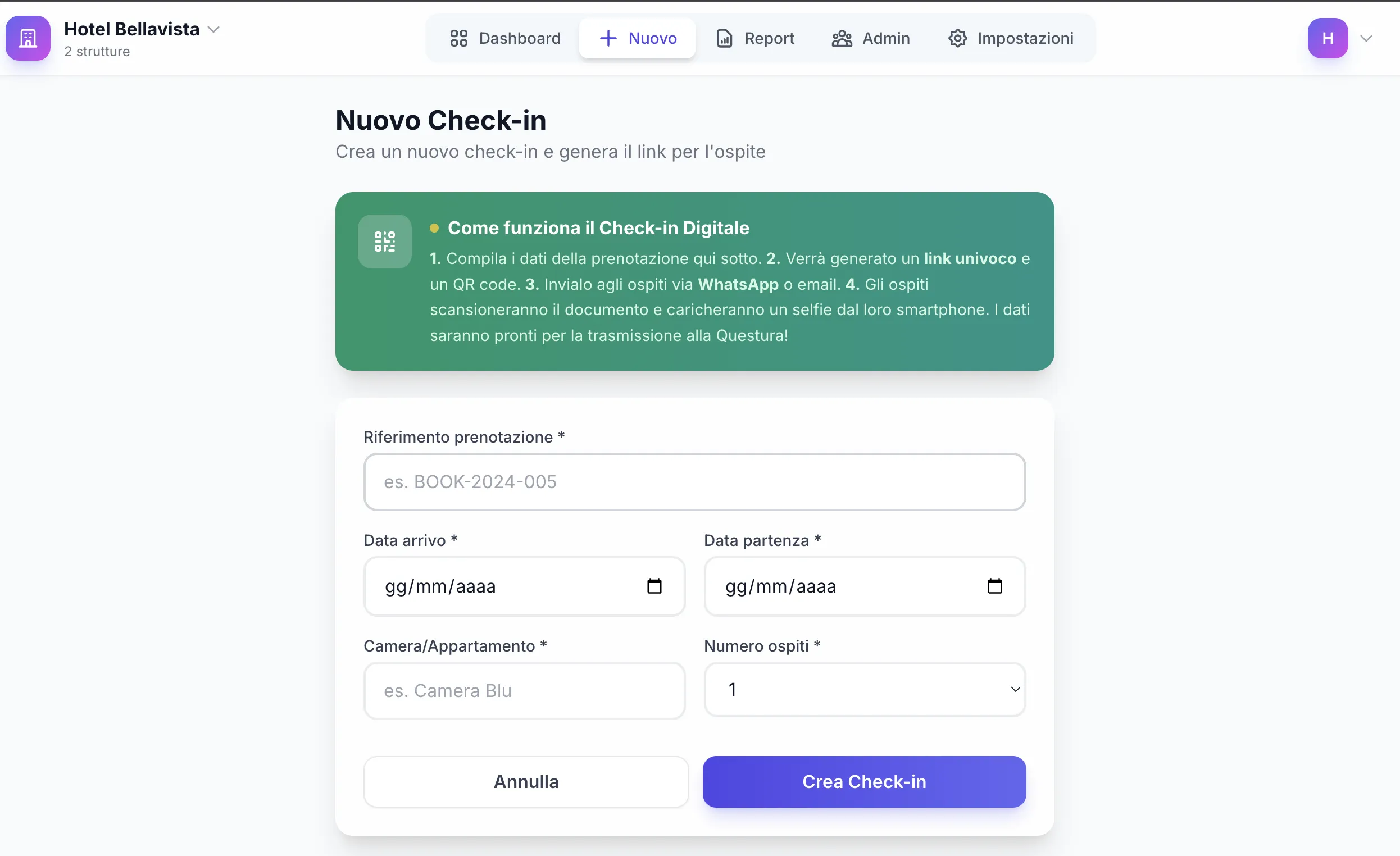 Check-in Notturno Self-Service: Il Miglior Software Alloggiati Web per Gestire Arrivi 24/7 | Gestionale Hotel e B&B Italiano